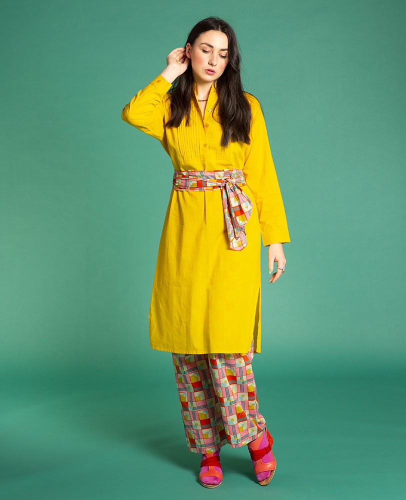 ROBE SUZELLE (M/L) - Plain Yellow - SUZ 001