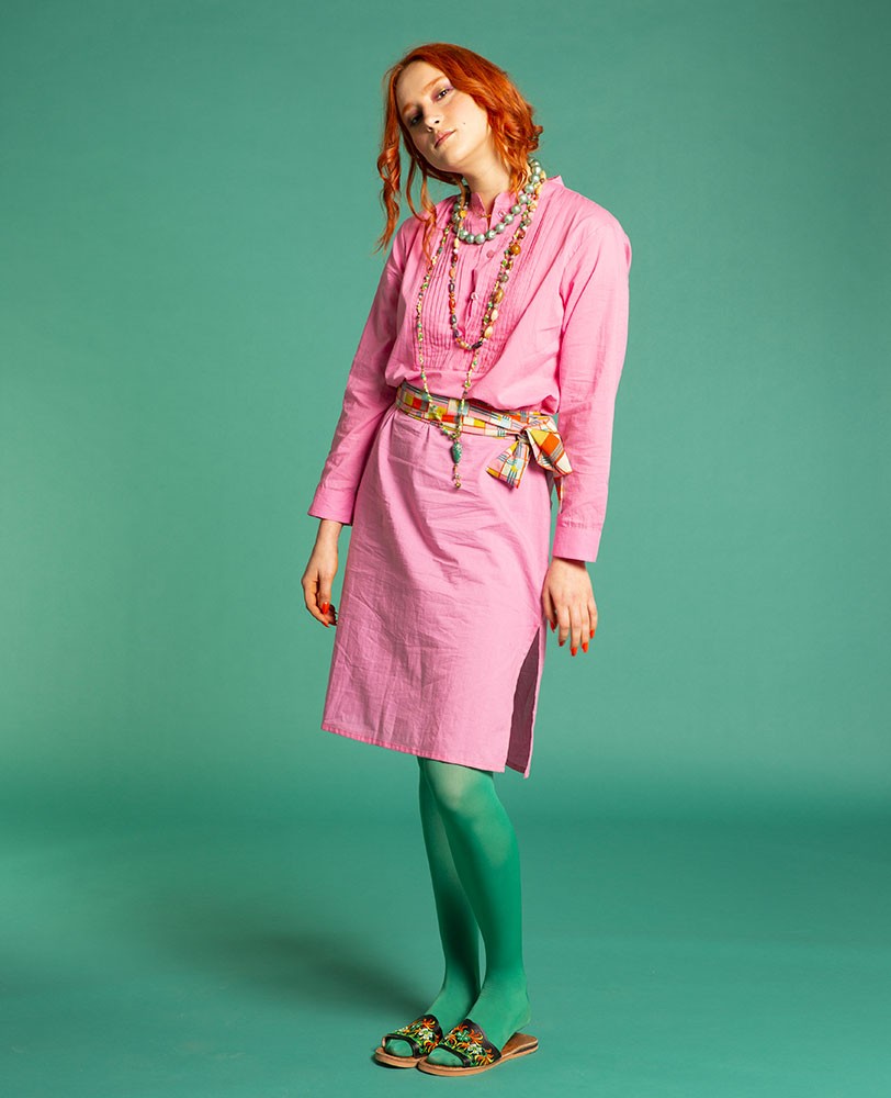 SUZELLE DRESS (M/L) - Plain Pink - SUZ 002