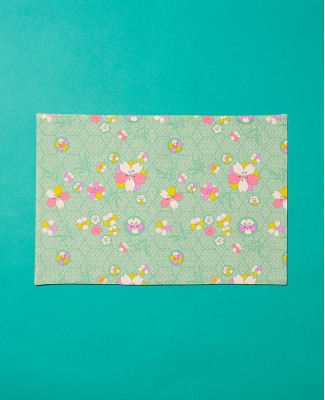 TABLE MAT - Kobe Green / Ancolie Pink - MAT 002