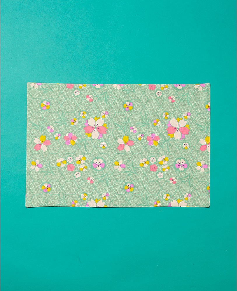 TABLE MAT - Kobe Green / Ancolie Pink - MAT 002