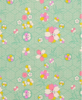 SET DE TABLE par 4 - Kobe Green / Ancolie Pink - MAT 002