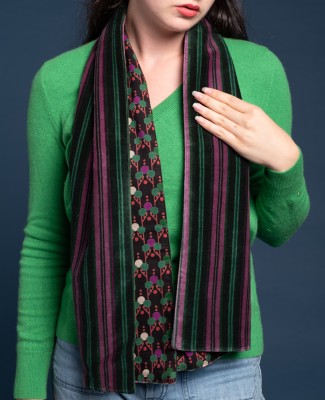 TWO-SIDED SCARVES - Margate Dark Green - SCA 031