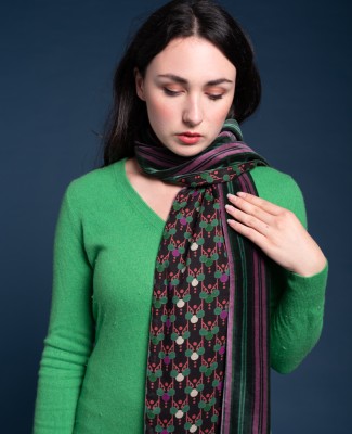 TWO-SIDED SCARVES - Margate Dark Green - SCA 031
