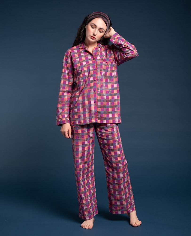 PYJAMA - Checky Bright Coral - PYG 010 - Taille 1