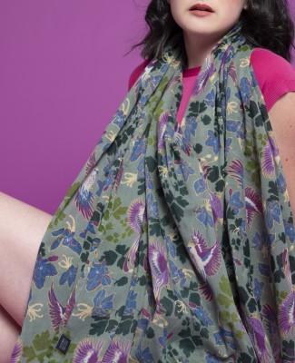 VOILE STOLE - Ancolie New Green - ETO 249