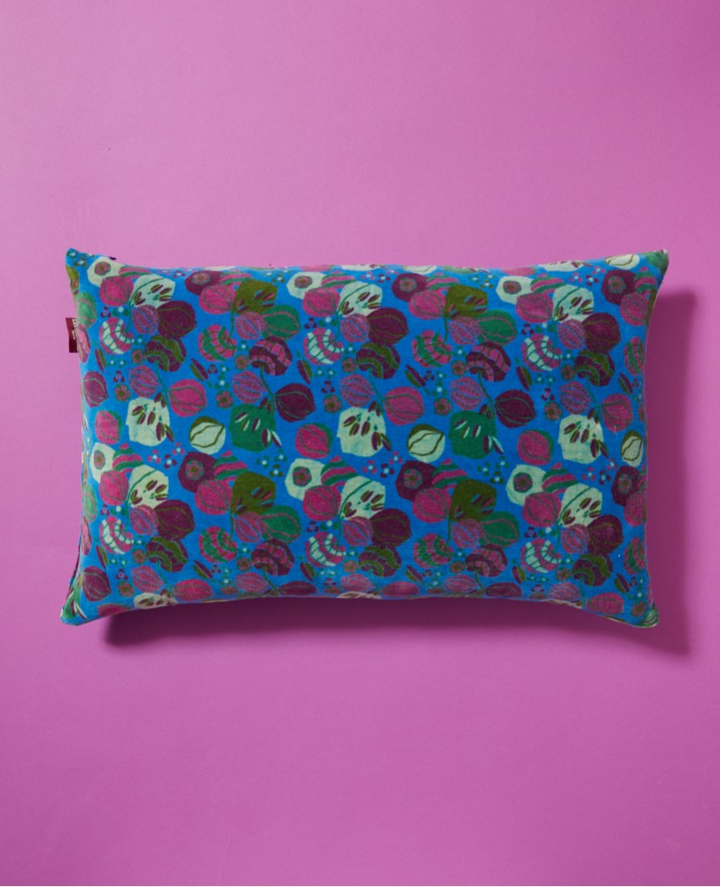 COUSSIN RECT. VELOURS - Bloom Blue - COU 226