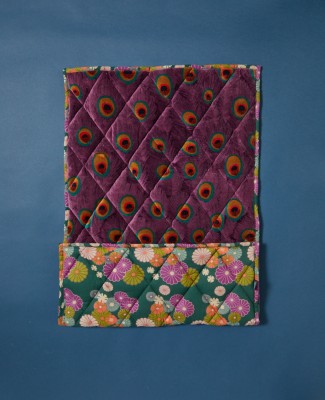 SMALL QUILTED RUG - Velvet Peacock Purple - PET 001