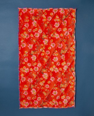 SMALL QUILTED RUG - Velvet Blossom Orange - PET 002