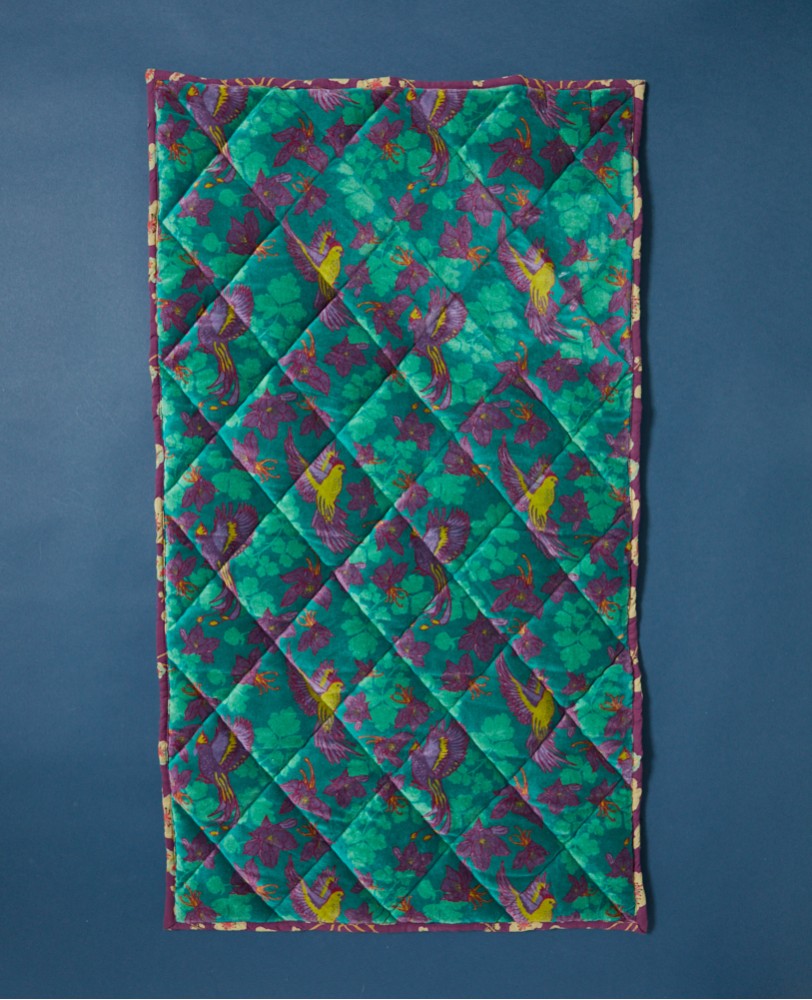 SMALL QUILTED RUG - Velvet Ancolie Bayou - PET 004