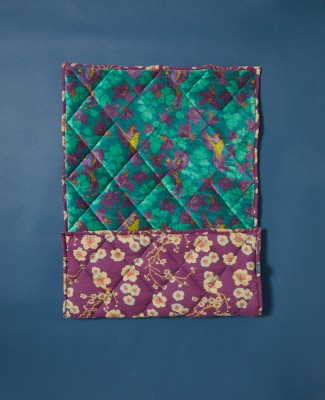 SMALL QUILTED RUG - Velvet Ancolie Bayou - PET 004
