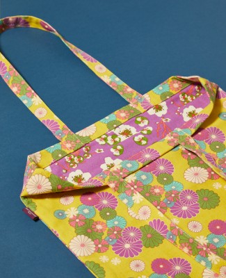 GRAND TOTE BAG - Mellow Gold (lining blossom purple) - BIGTOTE 009