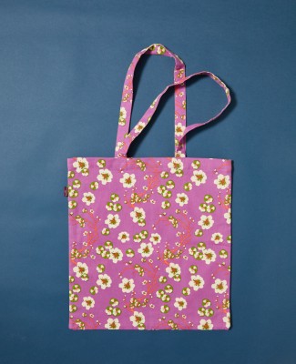 GRAND TOTE BAG - Blossom Purple (lining bloom orange) - BIGTOTE 011