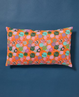 CUSHION RECT. - Bloom Orange (lining blossom blue) - COU S 003