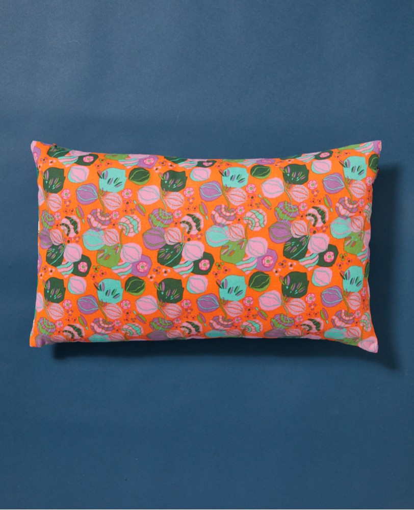 COUSSIN RECT. - Bi-face Bloom Orange / Blossom Blue - COU S 003