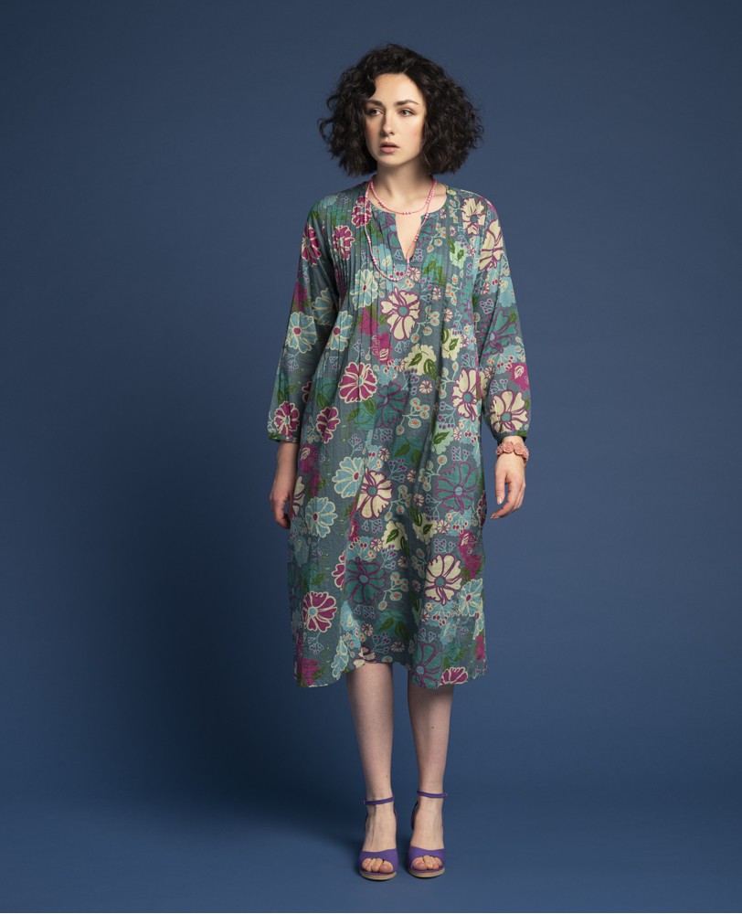 ROBE CAPI LONGUE - Cosmos Teal - CAPIL 069