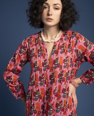 ROBE CAPI LONGUE - Split Pink Orange - CAPIL 072